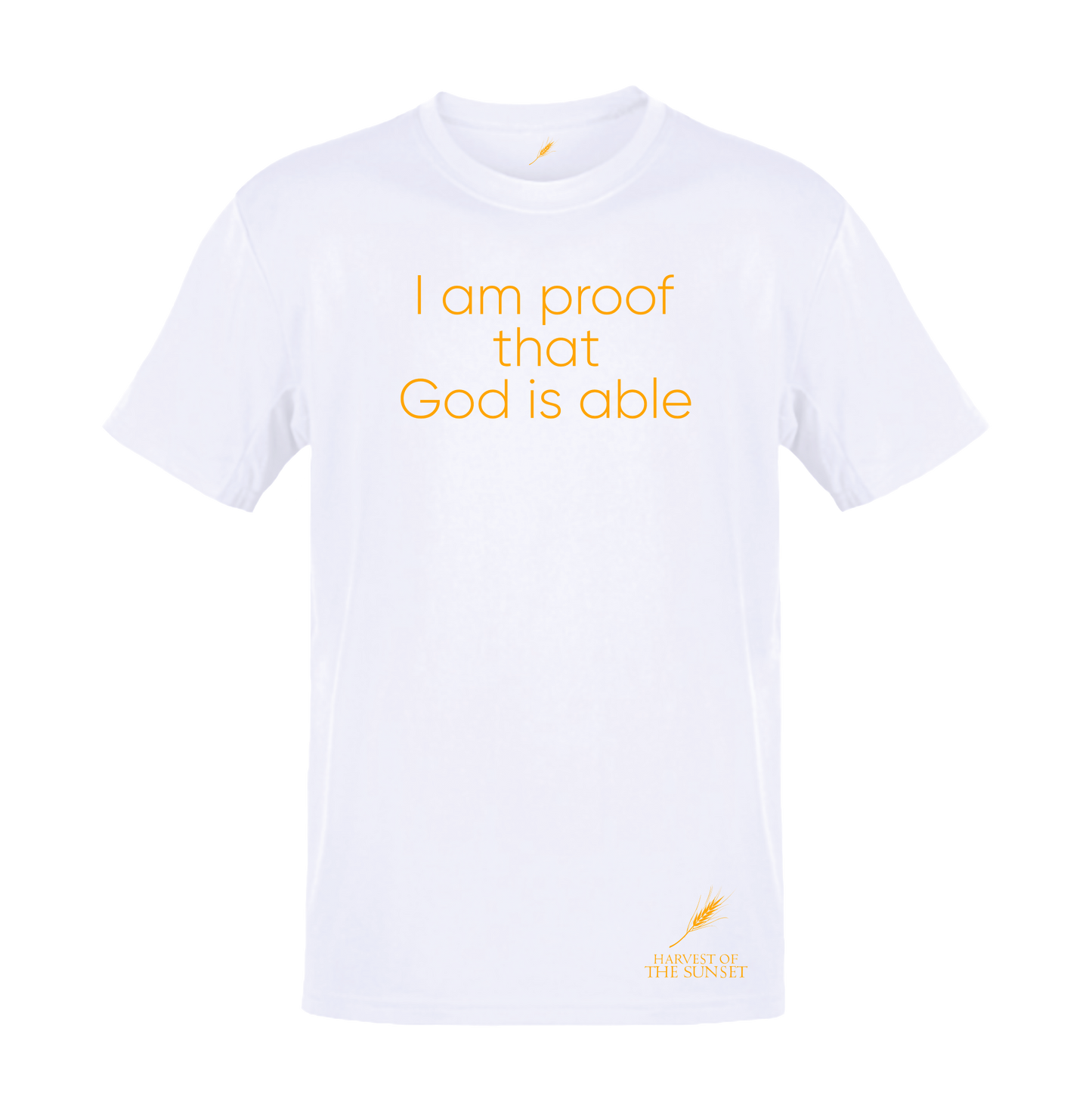 GOD IS ABLE UNISEX WHITE TEE
