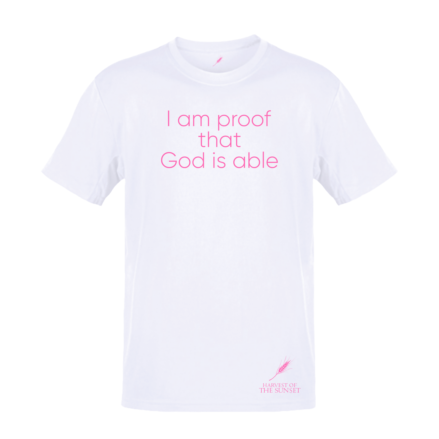 GOD IS ABLE UNISEX WHITE TEE
