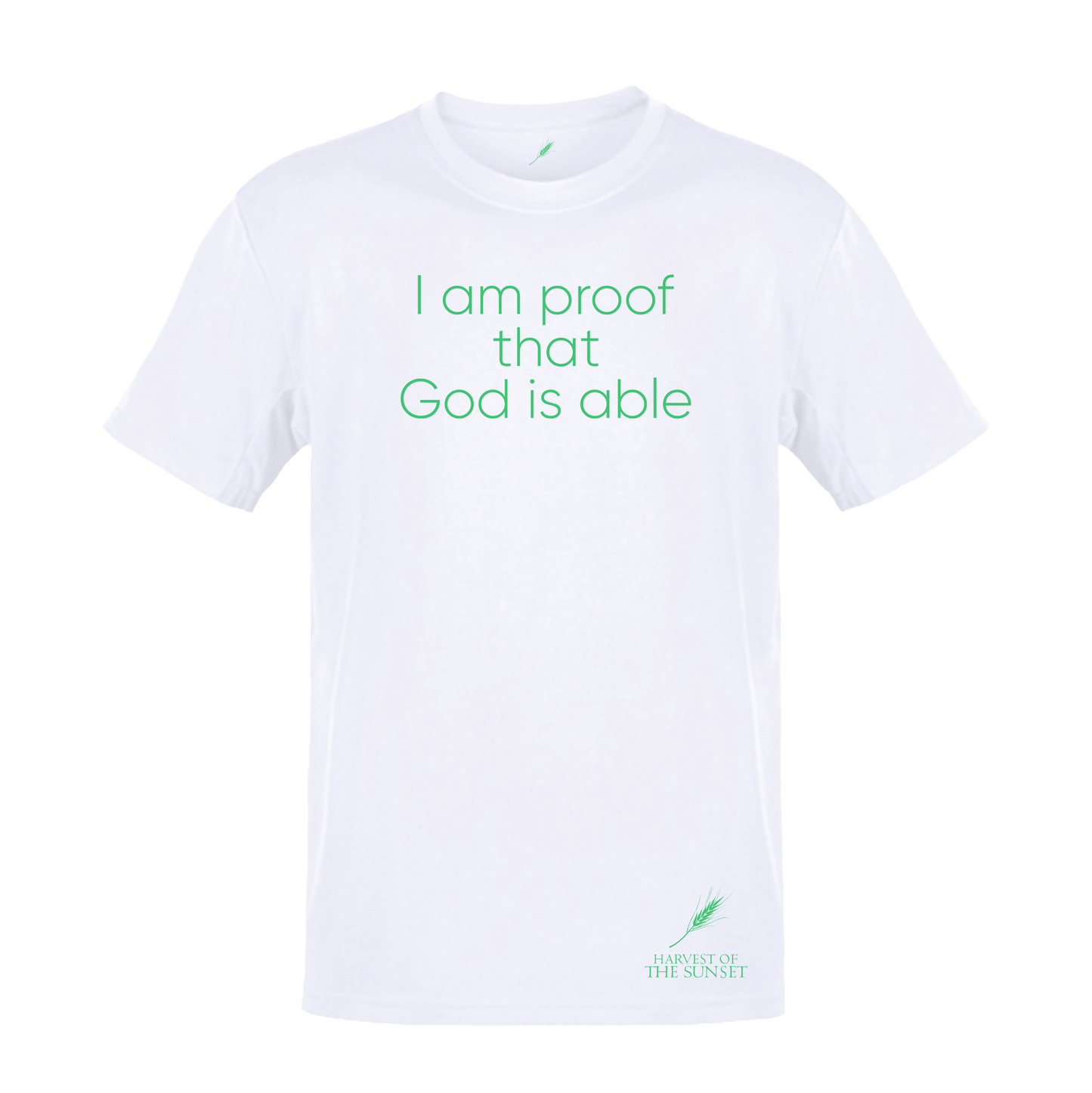 GOD IS ABLE UNISEX WHITE TEE