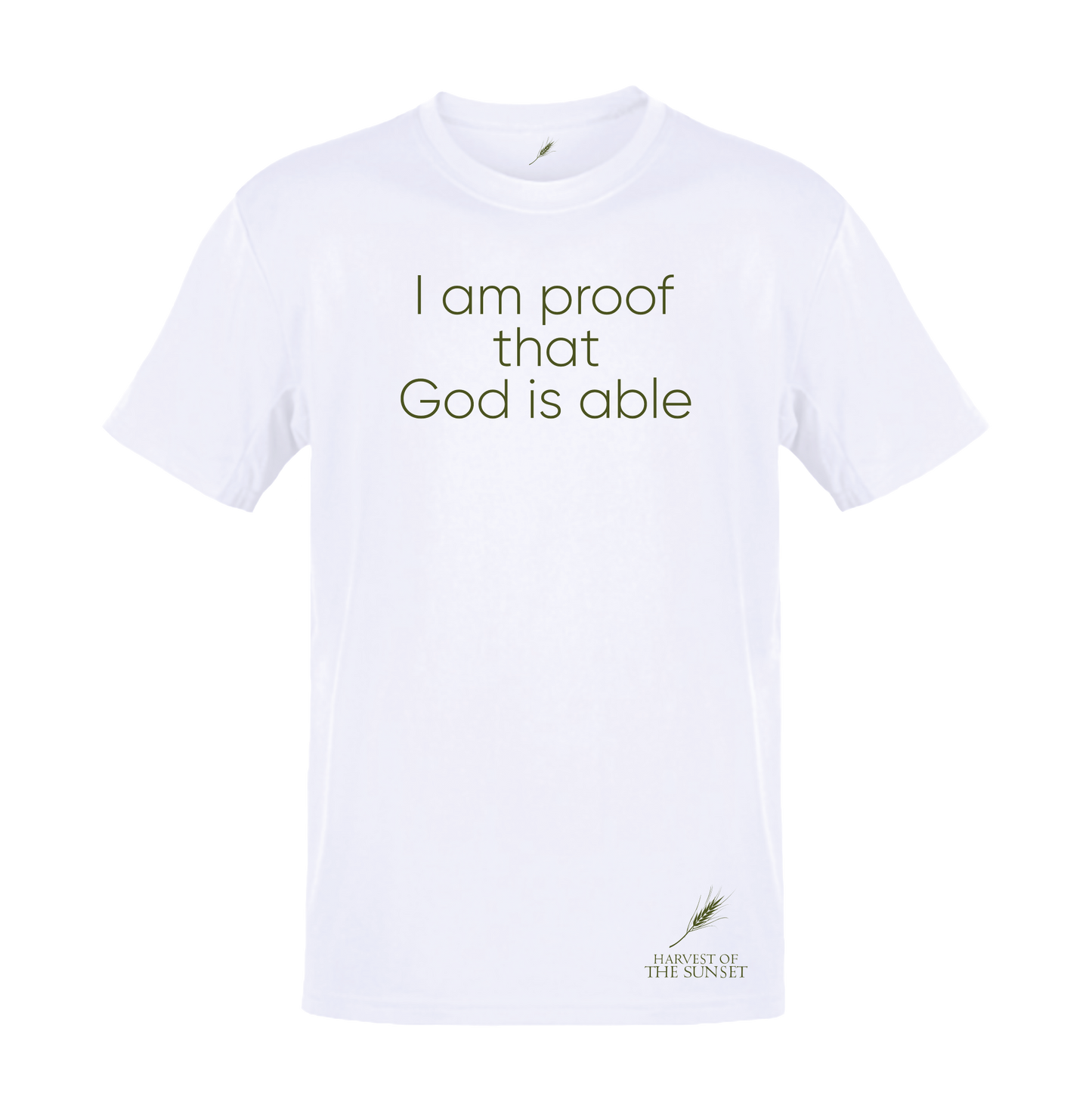 GOD IS ABLE UNISEX WHITE TEE
