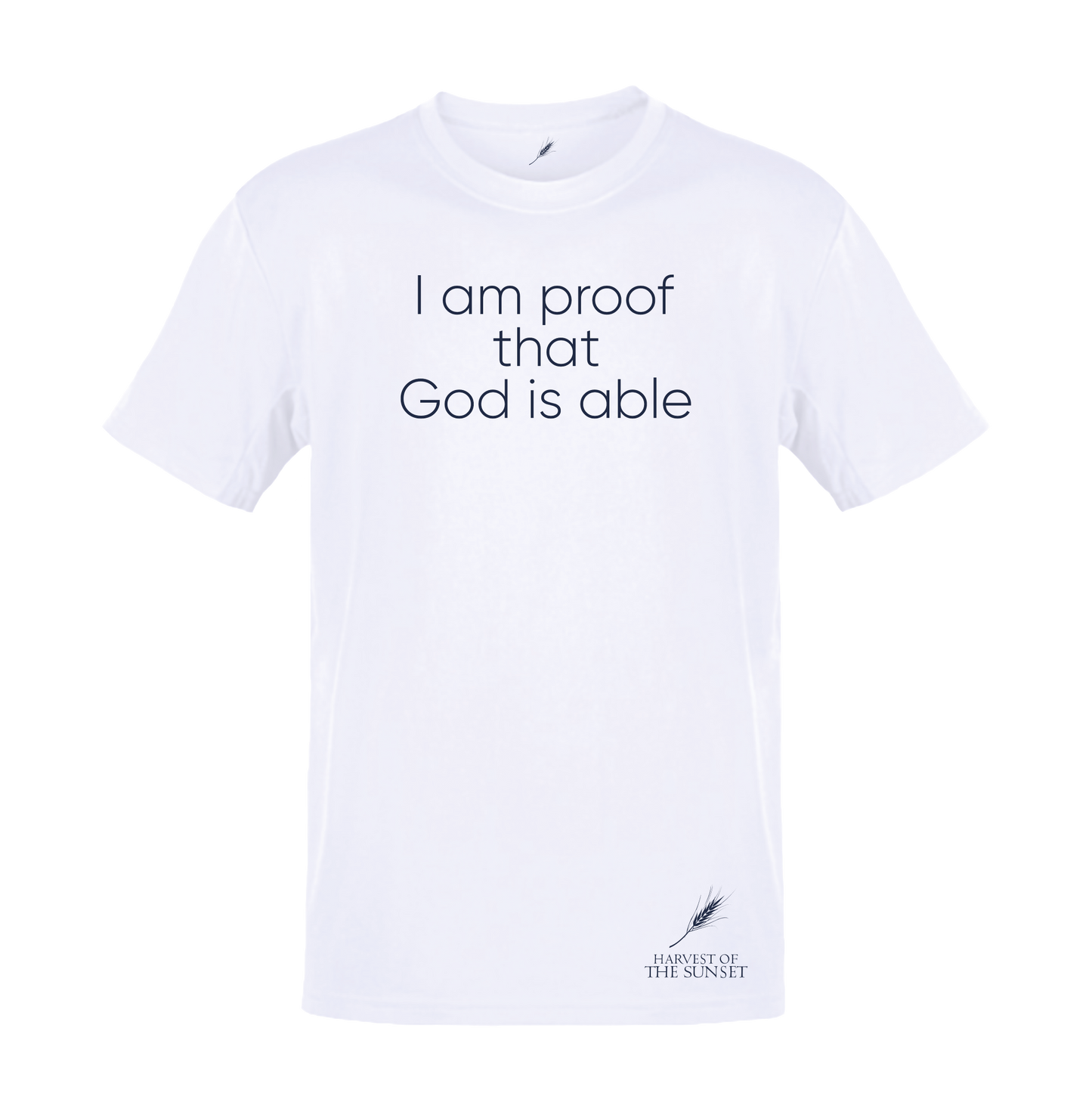 GOD IS ABLE UNISEX WHITE TEE
