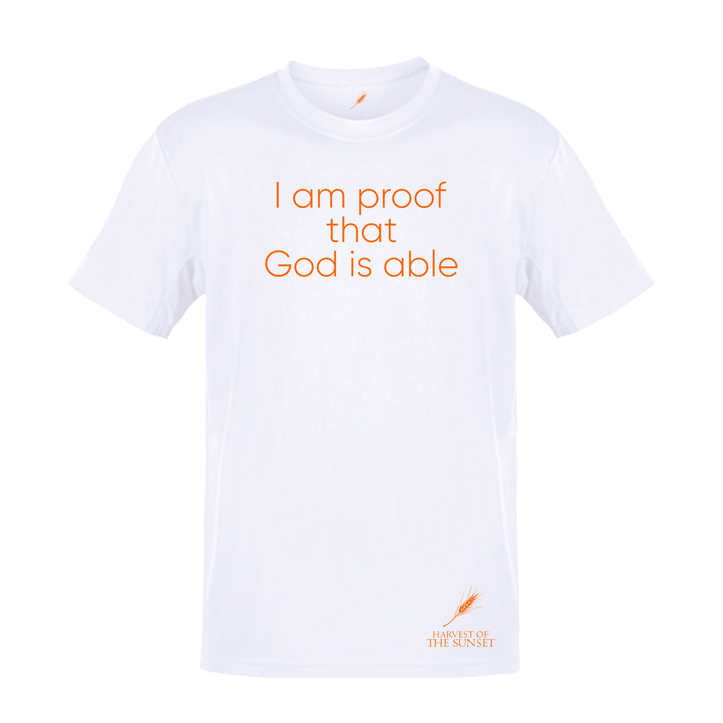 GOD IS ABLE UNISEX WHITE TEE