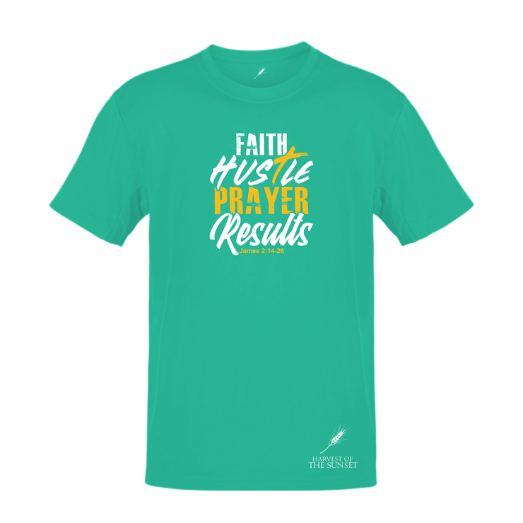 FAITH HUSTLE PRAYER RESULTS-UNISEX TEE
