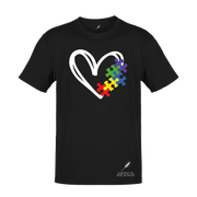 Harvest Autism Double Heart Unisex Tee