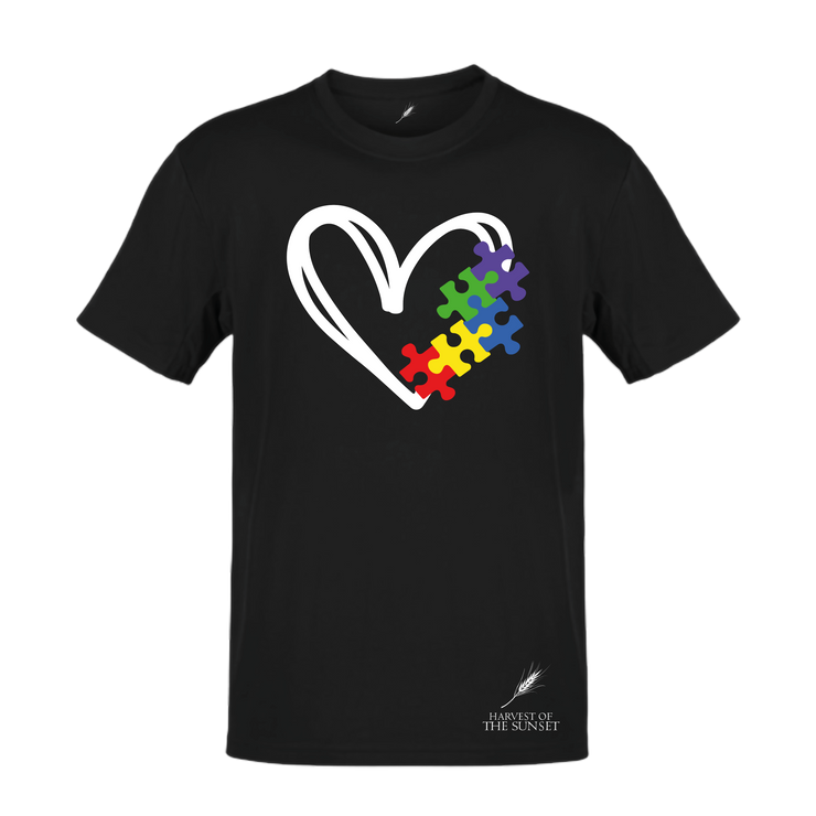 Harvest Autism Double Heart Unisex Tee