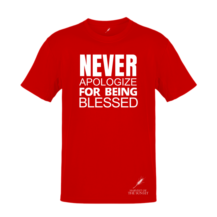 NEVER APOLOGIZE FOR BEING BLESSED